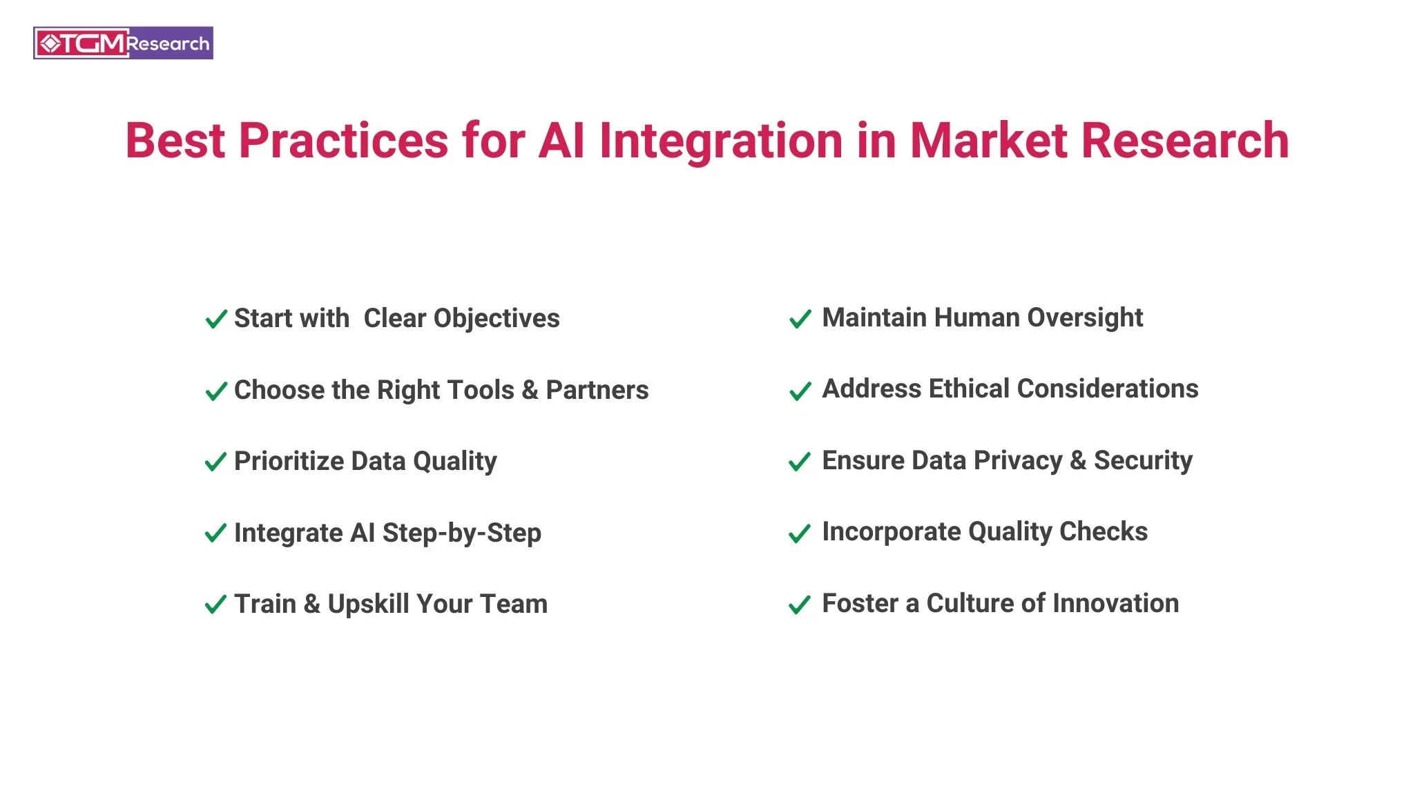 10 Best Practices for AI Integration in Market Research
