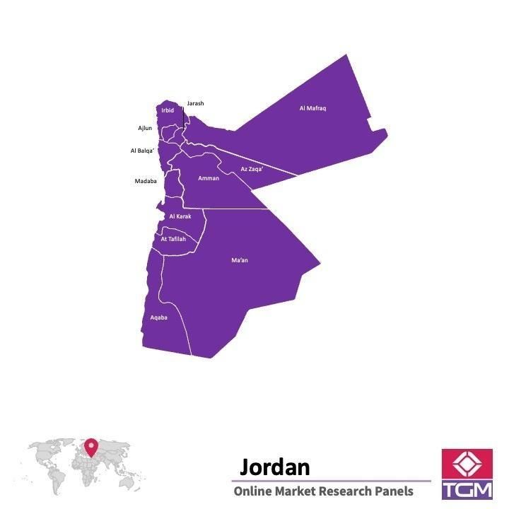 PANELS EN LIGNE EN JORDANIE |  Études de Marché en Jordanie